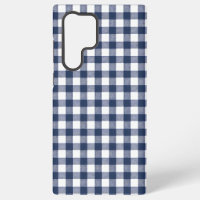 Gingham Plaid Pattern - Navy Blue