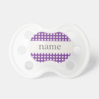 Gingham Plaid Personalized Pacifier