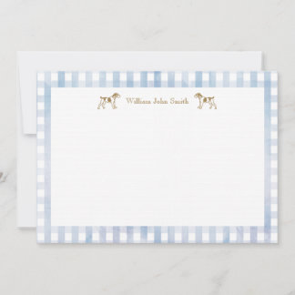 Gingham Puppy Flat cards