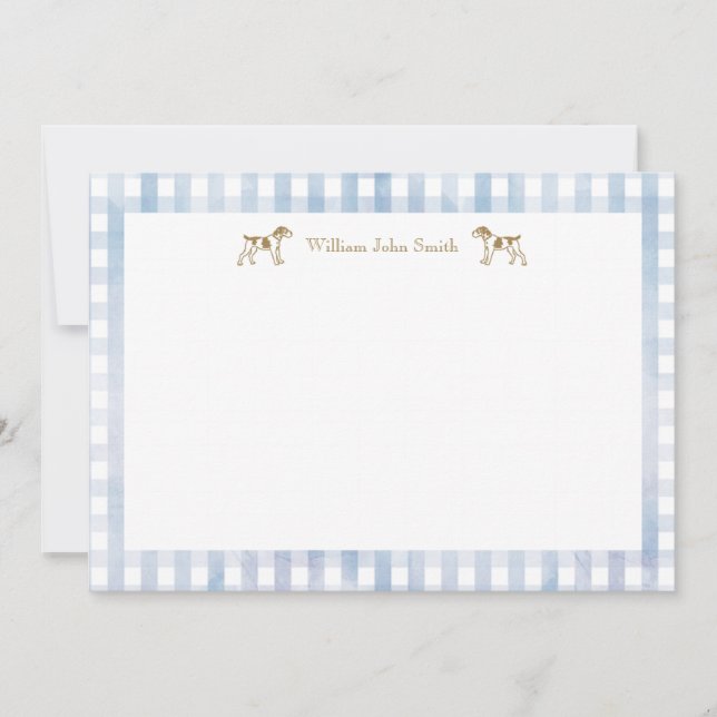Gingham Puppy Flat cards (Front)