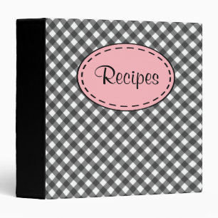 Gingham Recipe Binder