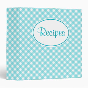 Gingham Recipe Binder