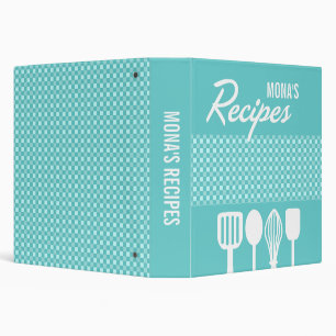 Gingham & Utensils Recipe Binder