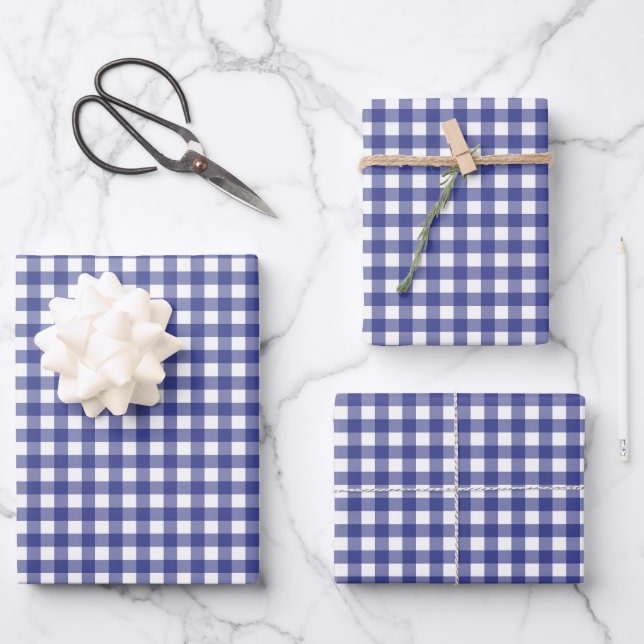 Gingham Wrapping Paper Sheets (Front)