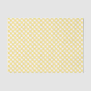 Gingham Yellow Diagonal Pattern Tissue Paper