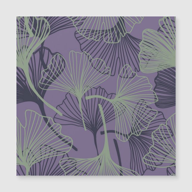 Gingko biloba: abstract vintage pattern. (Front)