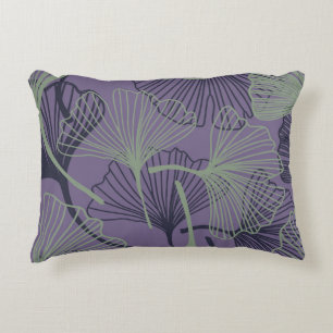 Gingko biloba: abstract vintage pattern. accent pillow
