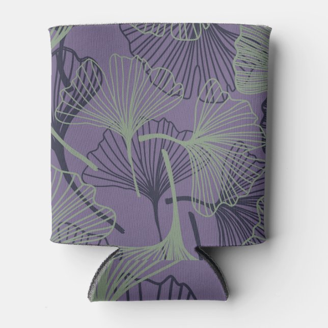 Gingko biloba: abstract vintage pattern. can cooler (Front)