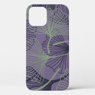 Gingko biloba: abstract vintage pattern. iPhone 12 case