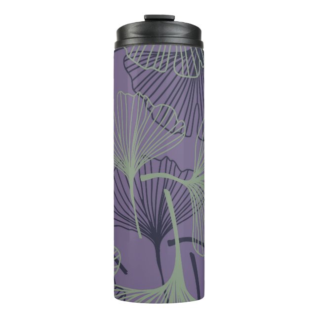 Gingko biloba: abstract vintage pattern. thermal tumbler (Front)