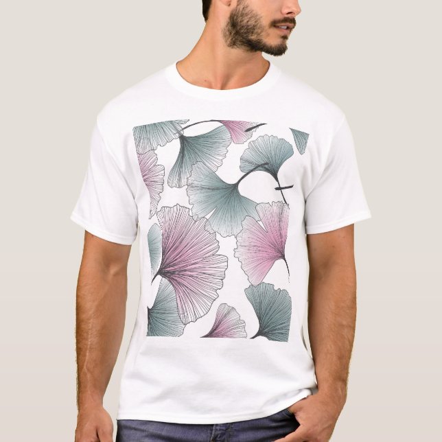 Gingko biloba hand-drawn. T-Shirt (Front)