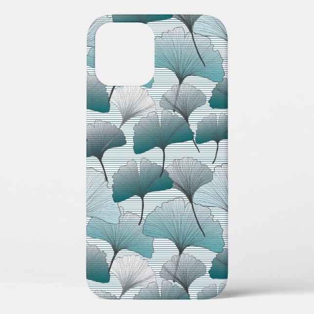 Gingko biloba seamless blue colours pattern.  Case-Mate iPhone case (Back)