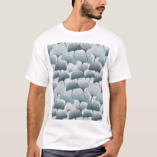 Gingko biloba, seamless blue pattern. T-Shirt