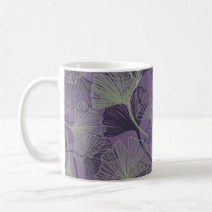 Gingko biloba seamless pattern. Abstract vintage b Coffee Mug