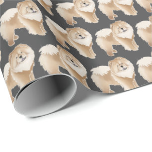 GINGKO Chow gift wrap-change background color Wrapping Paper