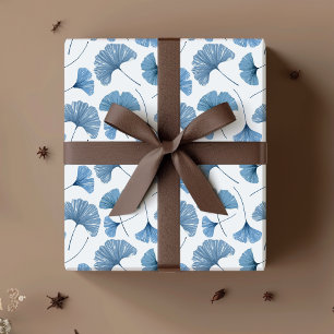 Gingko leaf blue and white pattern  tissue paper