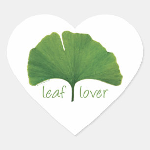 Gingko Leaf Heart Sticker