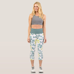 Gingko Leafs Capri Leggings