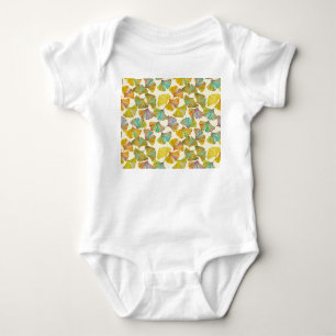 Gingko Leaves: Floral Abstract Art Baby Bodysuit