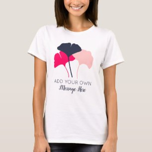 Gingko Leaves Graphic Custom Message Personalized T-Shirt