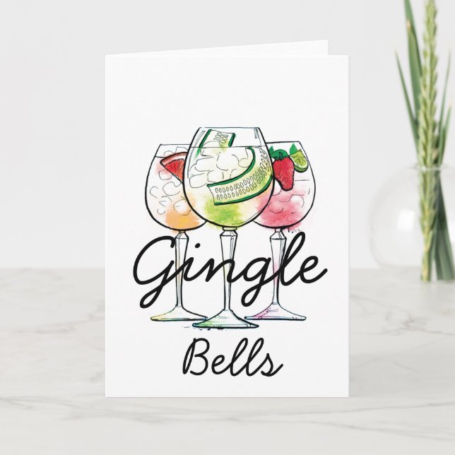 Gingle Bells | Cartes de Noël Gin & Tonic (Devant)