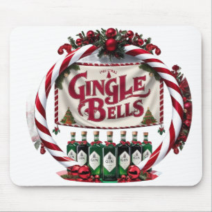 Gingle Bells Christmas Gin Display Mouse Pad