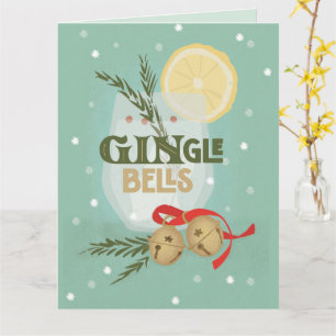 GINgle Bells Folded Holiday Greeting Card