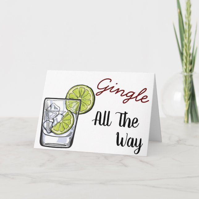 Gingle Tout Le Chemin | Cartes de Noël Gin & Tonic (Devant)