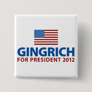 Gingrich for President 2 Inch Square Button