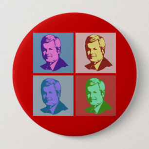 Gingrich Pop Art 4 Inch Round Button