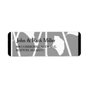 Ginkgo 1 Floral Pattern Return Address Labels
