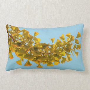 Ginkgo Autumn Leaves Throw Pillow