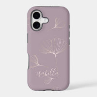 Ginkgo Biloba Botanical Rose Gold Personalized