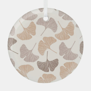 Ginkgo biloba: dry seamless design. glass ornament