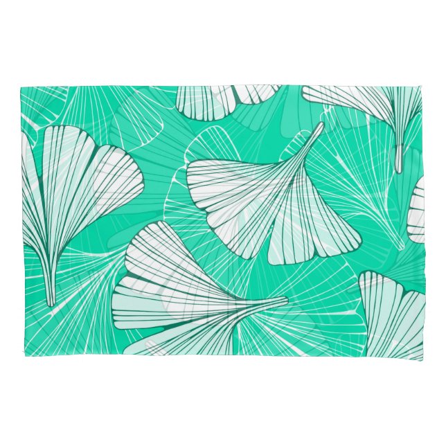 Ginkgo biloba leaves, hand-drawn pattern pillowcase (Front)