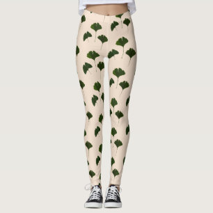 Ginkgo Biloba Leaves Pattern Legging