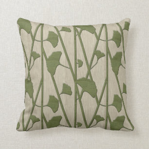 ginkgo biloba throw pillow