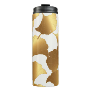 Ginkgo Gold: Luxury Vintage Design. Thermal Tumbler