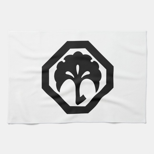 Ginkgo in corner cut kitchen towel (Horizontal)