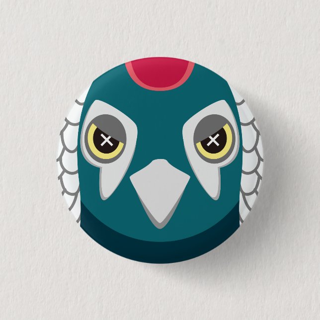 Ginkgo - Lady Amherst's Pheasant 1 Inch Round Button (Front)