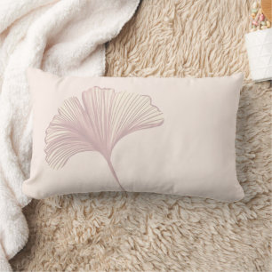 Ginkgo Leaf  Customizable Background Colours  Lumbar Pillow