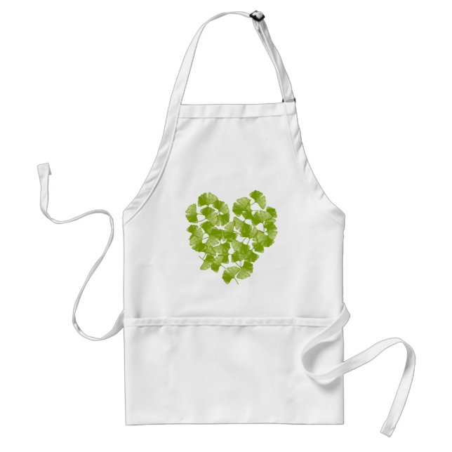 Ginkgo Leaf Heart Standard Apron (Front)