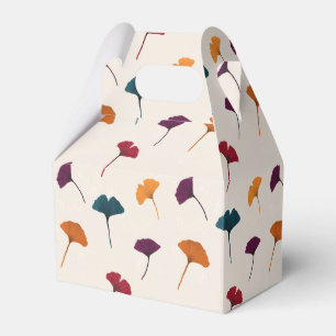 Ginkgo Leaf Pattern Watercolor Fall Autumn Colours Favor Box