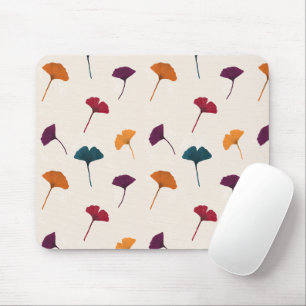 Ginkgo Leaf Pattern Watercolor Fall Autumn Colours Mouse Pad