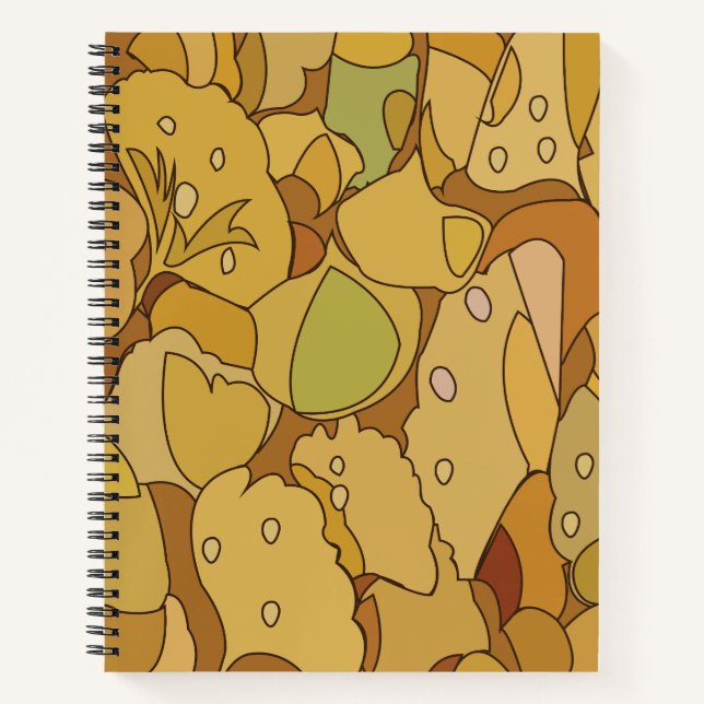 Ginkgo Leaves Abstract Pattern Notebook (Front)