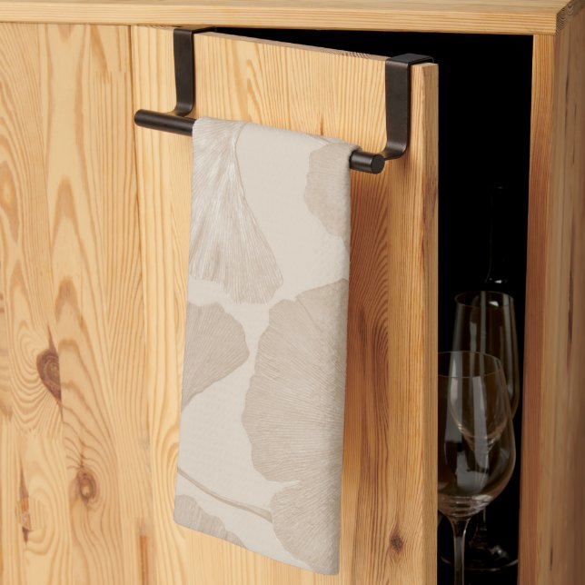 Ginkgo Leaves Beige Dream 2 Kitchen Towel (Thirds Fold)