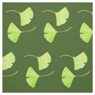 Ginkgo Leaves Botanical Art Fabric