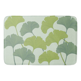 Ginkgo Leaves Customizable Background Colors  Bath Mat