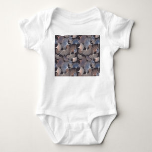 Ginkgo leaves: elegant natural pattern. baby bodysuit