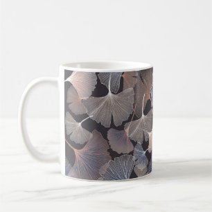 Ginkgo leaves: elegant natural pattern. coffee mug